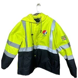 Official Pepsi Zero HiVis Class 2 Winter Work Jacket G&G Outfitters Coat Mens XL